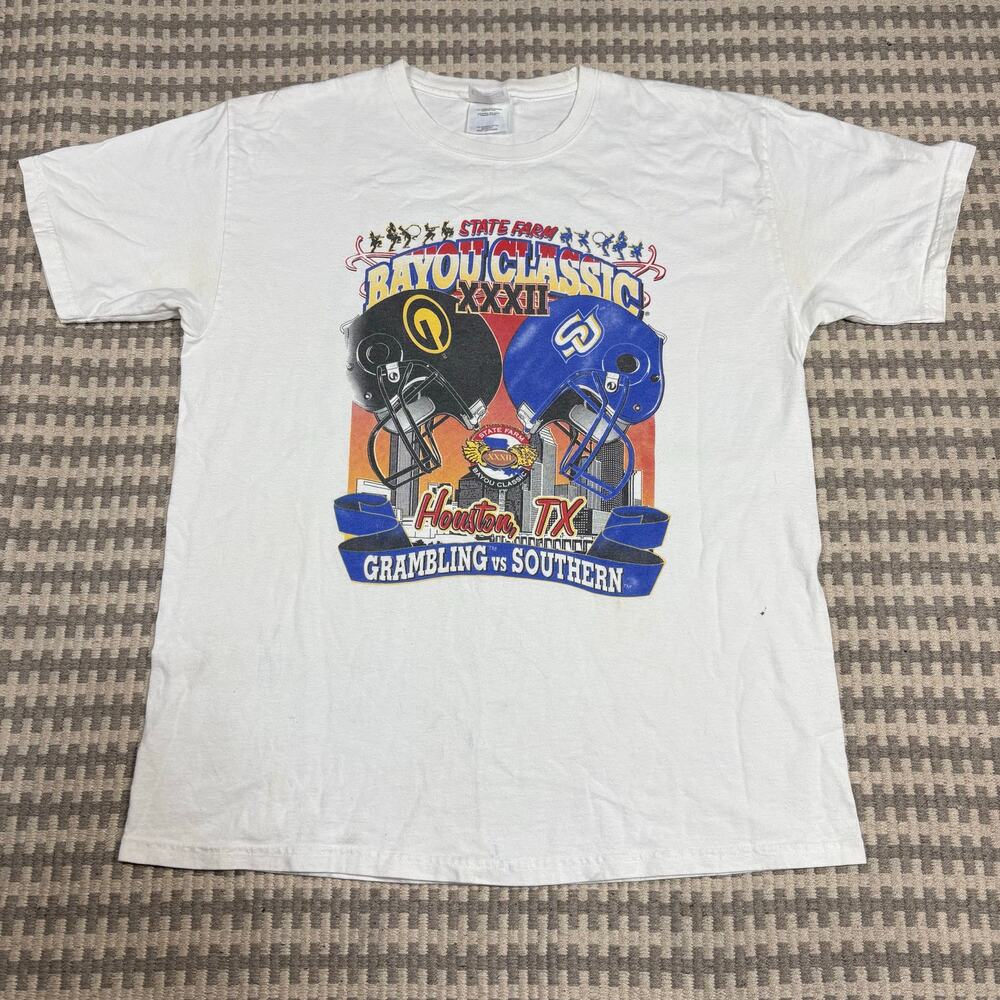 Vintage 2005 Bayou Classic XXXII Grambling vs Southern T-Shirt Size Large
